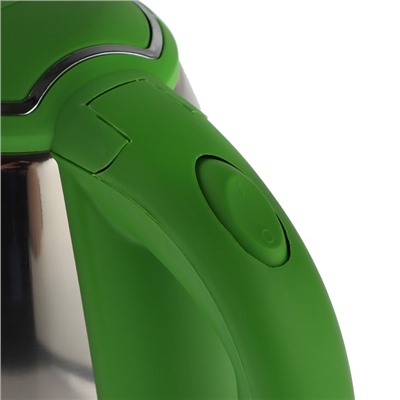Чайник электрический Homestar HS-1028, металл, 1.8 л, 1500 Вт, серебристо-зелёный