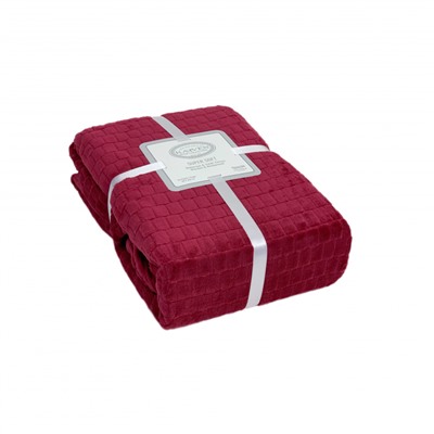 Плед KARVEN Super Soft MELINDA 160*220 п/э 1.5 спальный Р 941бордовый (Акция)