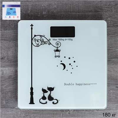 Весы напольные электронные 180 кг Коты / K-212 /уп 10/без батареек