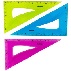 Треугольник 30°, 18см Berlingo "Flexy", пластиковый, гибкий, ассорти, европодвес