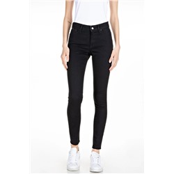 Vaquero skinny fit de tiro alto Luzien - Negro