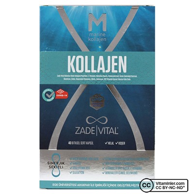 Zade Vital морской коллаген 40 капсул