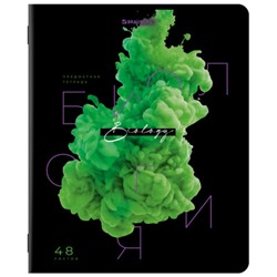 Тетрадь предметная PIGMENT 48 л., глянцевый УФ-лак, БИОЛОГИЯ, клетка, подсказ, BRAUBERG, 404761