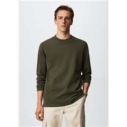 Camiseta algodón manga larga -  Hombre | MANGO OUTLET España