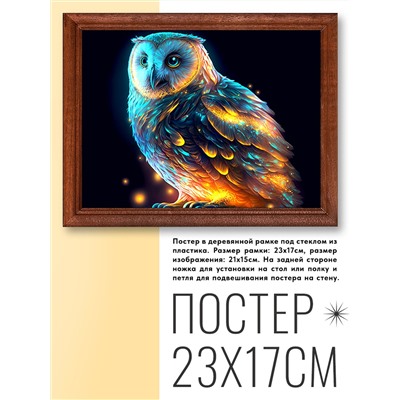 POSG-0234 Постер в рамке 23x17см Сова