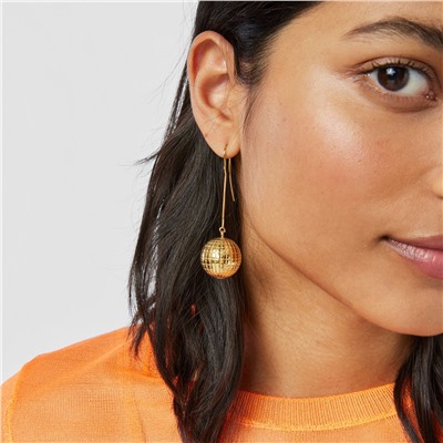 Pendientes largos St Tropez - plata bañada en oro amarillo de 18 kt