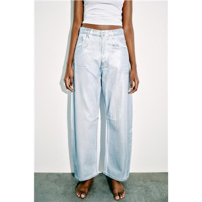 JEANS TRF BAGGY BALLOON FOIL TIRO MEDIO
