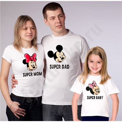 Футболки family look "Микки маус"