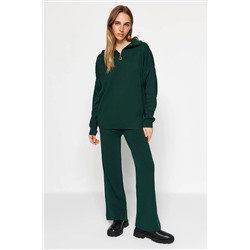 Emerald Green Wide Flom Lecper Triko Alt-Upper Set Twoaw24au00026