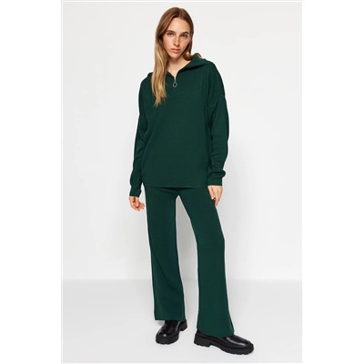 Emerald Green Wide Flom Lecper Triko Alt-Upper Set Twoaw24au00026