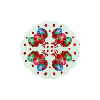 Пасхальные круглые салфетки бумажные Art Bouquet Rondo «Праздничная», 1 слой, d=32 см, 12 шт