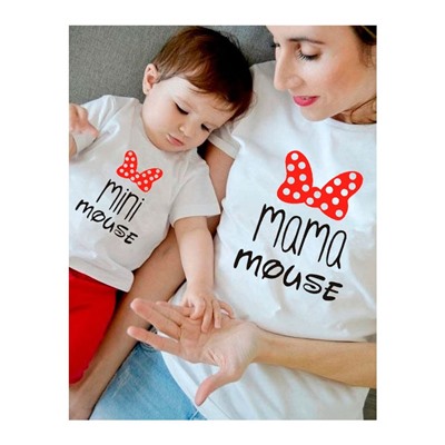 Футболки для мамы и дочки "Mini mouse, mama mouse"