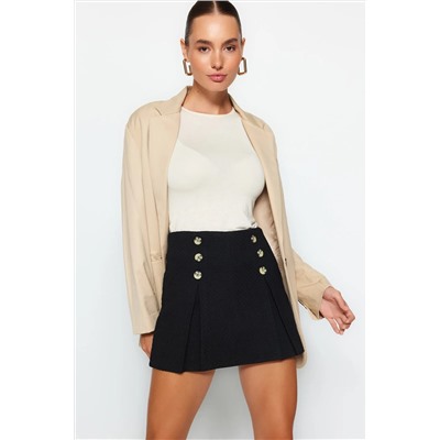 Black Button Tüvit Woven Short юбка Twoaw24sr00024