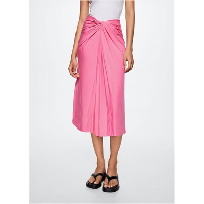 Falda nudo decorativo -  Mujer | MANGO OUTLET España
