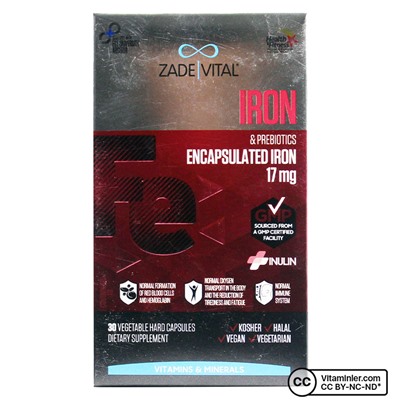 Zade Vital Железо и пребиотик 30 капсул