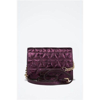 Bandolera de piel caprina - Violeta