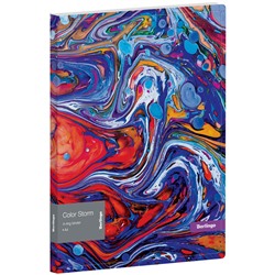Папка на 4 кольцах Berlingo "Color Storm", 24мм, 600мкм, D-кольца, с внутр. карманом, с рисунком