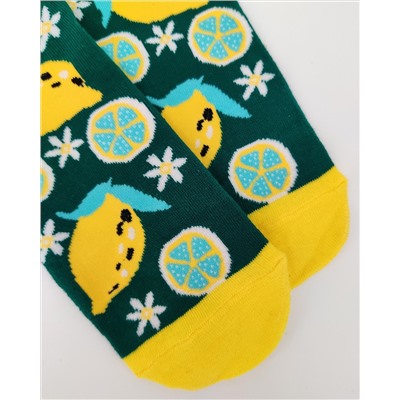 Короткие носки р.35-40 "fruit" lemon