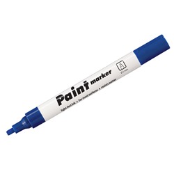 Маркер-краска Centropen "Paint Marker 9100" синяя, клиновидный, 5мм, лаковый, блистер