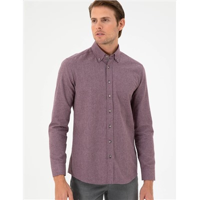 Purple Slim Fit рубашка с длинным рукавом