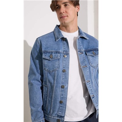 Куртка джинс P011-1336 middle blue