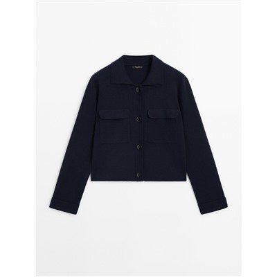 Chaqueta punto milano bolsillos