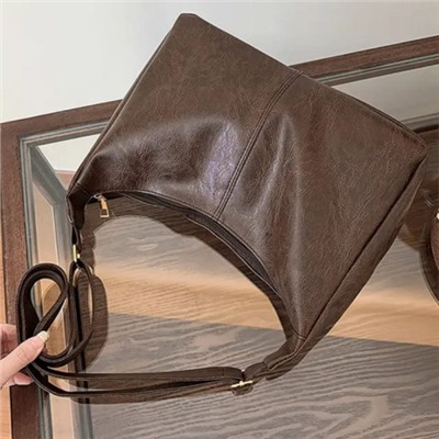 Женская кожаная сумка 37113 BROWN