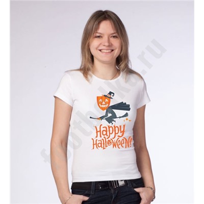 Футболка halloween "Тыква на метле"
