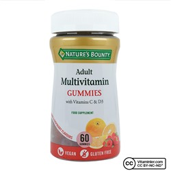 Nature's Bounty Мультивитаминные жевательные конфеты для взрослых с витаминами C и D3 60 жевательных форм