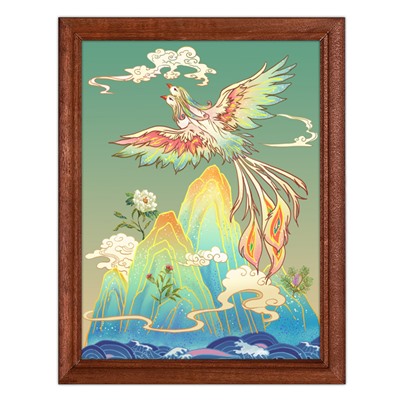 POSV-0228 Постер в рамке 17x23см Два Феникса