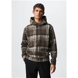 Sudadera cuadros textura -  Hombre | MANGO OUTLET España