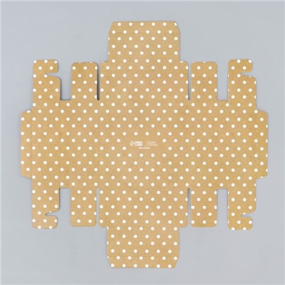 Коробка для конфет, кондитерская упаковка, 4 ячейки, «Крафт», 10.5 х 10.5 х 3.5 см
