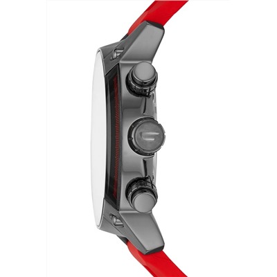 Reloj de cuarzo de silicona - Cronógrafo - Rojo y antracita