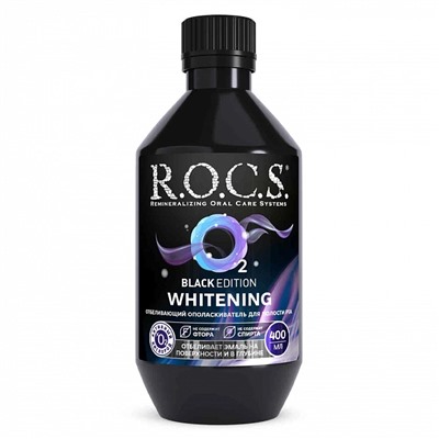 Ополаскиватель R.O.C.S. Black edition Whitening, 400 мл