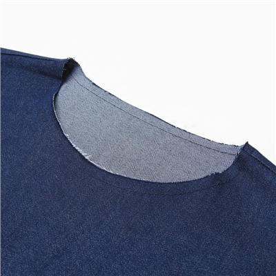 Футболка женская оверсайз MINAKU:  Jeans Collection цвет синий, р-р 44