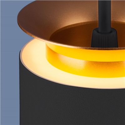 Нарушена упаковка.   Светильник подвесной Elektrostandard  a045504 DLS021 9+4W 4200К черный матовый/золото