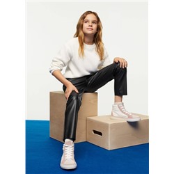 Pantalón efecto piel -  Niña | MANGO OUTLET España