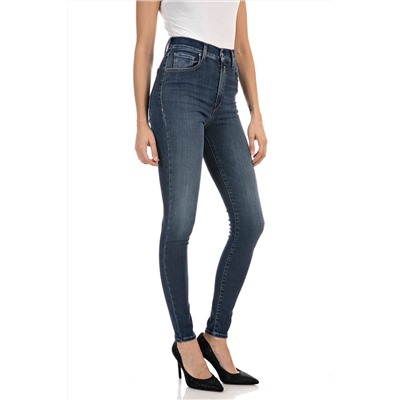 Vaquero de tiro alto super skinny fit Leyla - Azul