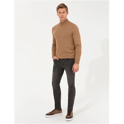 Camel Melanj Slim Fit Half Fisherman воротник Основной вязаный свитер