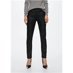 Jeans skinny biker encerados -  Mujer | MANGO OUTLET España