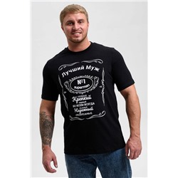 Мужская футболка 8539/1 / черный+супермен