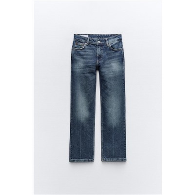 JEANS TRF RECTOS CROP TIRO BAJO