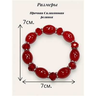 Браслет стекло с хрусталем Б10- М-18 тип 1