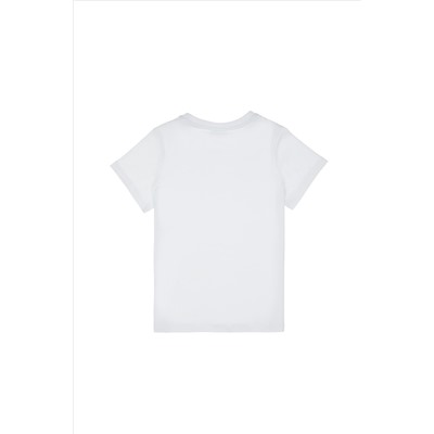 Boy's White Basic Bike Bike T -Fish Surprise Scount в корзине