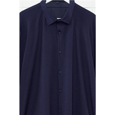 Navy Blue Rated Fit Fit Rothereve Summer Cottage вязание рубашки большого размера TMNSS24AX00014