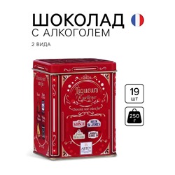 УЦЕНКА НАБОР Шоколад BOITE METAL VINTAGE с ликером, 250 г
