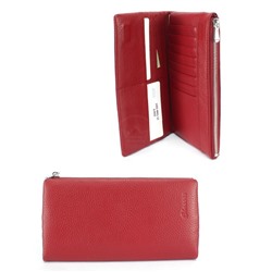 Кошелек женский натуральная кожа Cossroll-2202-9941-12,  4отд,  16карм,  бордо 247999