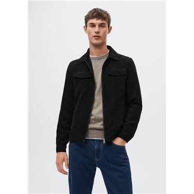Chaqueta efecto ante -  Hombre | MANGO OUTLET España