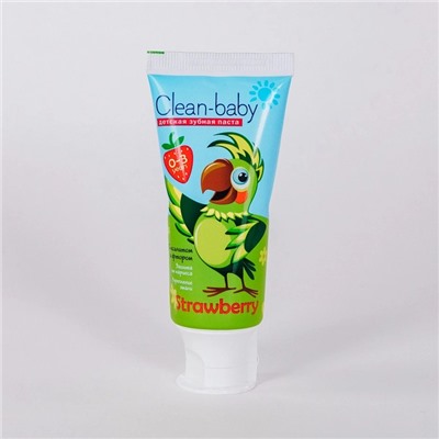 Зубная паста Clean Baby клубника (от 0 до 3 лет), 50 мл
