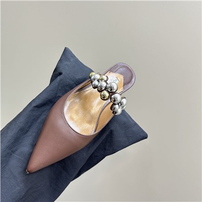 Мюли Aquazzur*a  Натуральная кожа
